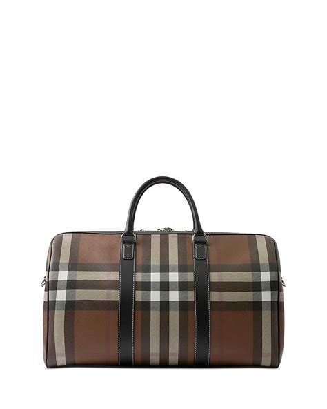 burberry nylon boston smoke check hold all 52 black|BURBERRY Nylon Smoked Check Holdall 52 Black.